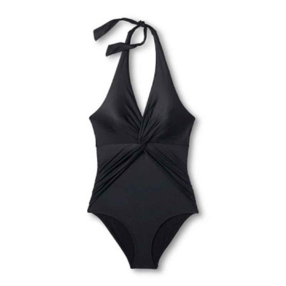Knox Rose One Piece Bathing Suit Size M Halter V Neck